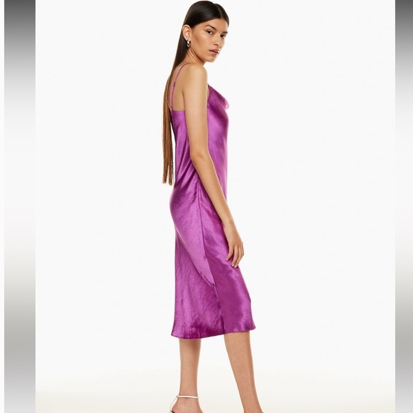 ARITZIA Cowl Neck Slip Midi Dress - Picture 3 of 4